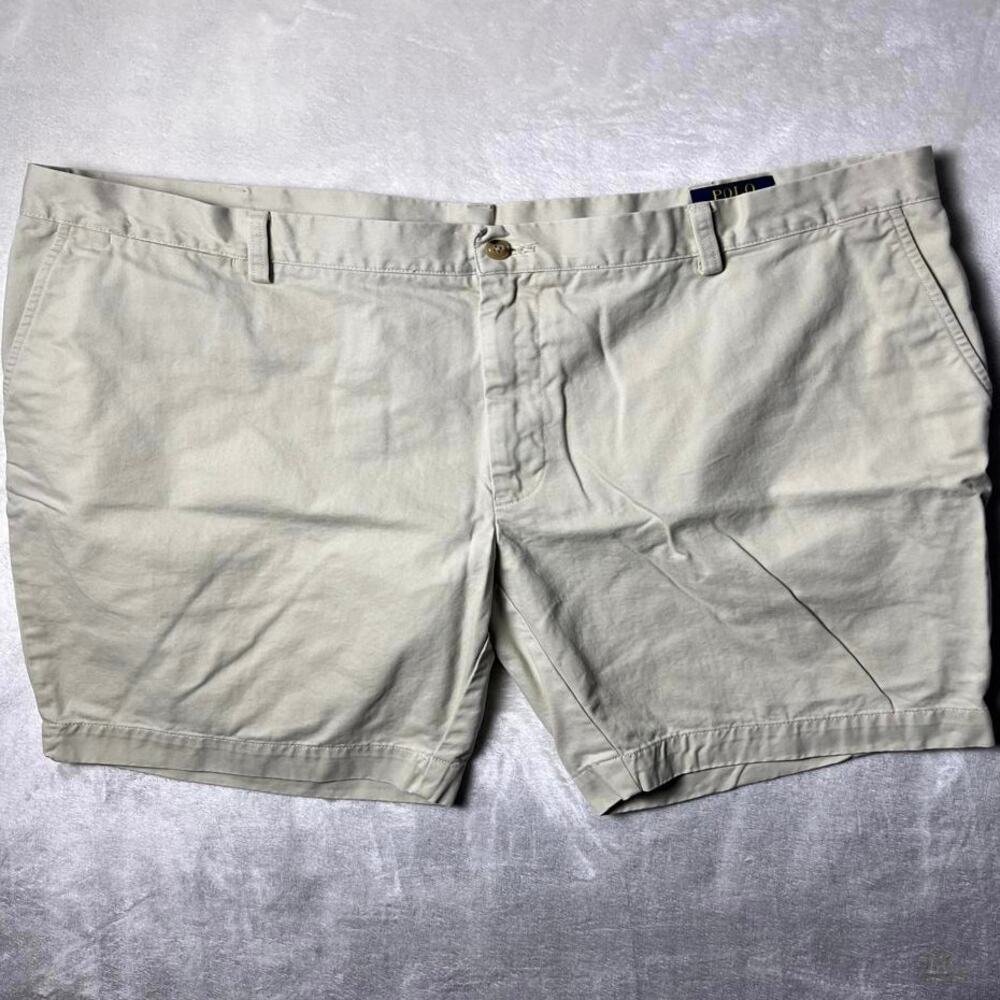 Ralph Lauren Polo Classic Cotton Chino Shorts Men's 42 Off White Heritage Prep